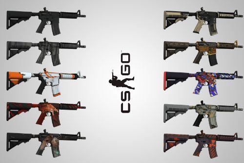 M4A4 from CS:GO [Animated + 9 Textures]